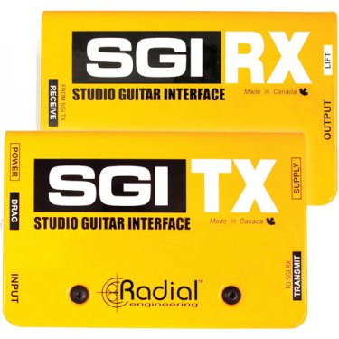 湖北Radial,SGI,现场吉他远程传输器DI直插盒,吉他接口,带TX,RX模块,吉他DI盒,