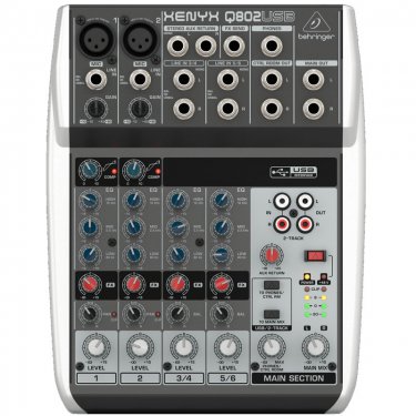 湖北百灵达 Behringer Q802USB 模拟调音台 声卡调音台 6路调音台