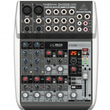 湖北百灵达 Behringer QX1002USB 模拟调音台 10通道内置USB音频接口调音台 直播K歌调音台