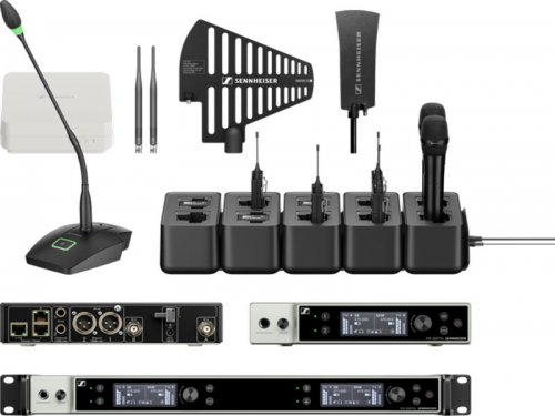 湖北森海赛尔 EW-DX EM 2 DANTE 双通道一拖二无线麦克风 教学会议舞台演出直播无线话筒 Sennheiser